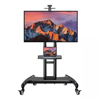 PERLESMITH PSTVMC05-US Full Motion Uchwyt TV 32-82 cale, podwójne ramiona przegubowe, udźwig 60 kg, VESA 200x100 do 600x400, czarny