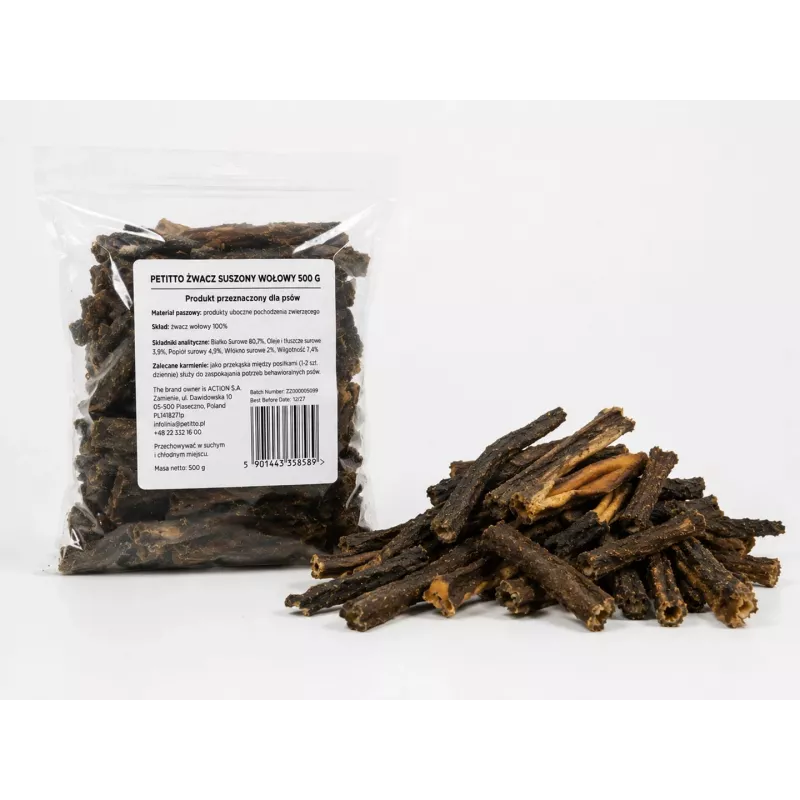 PETITTO Suszona Żwacz Wołowy 500g