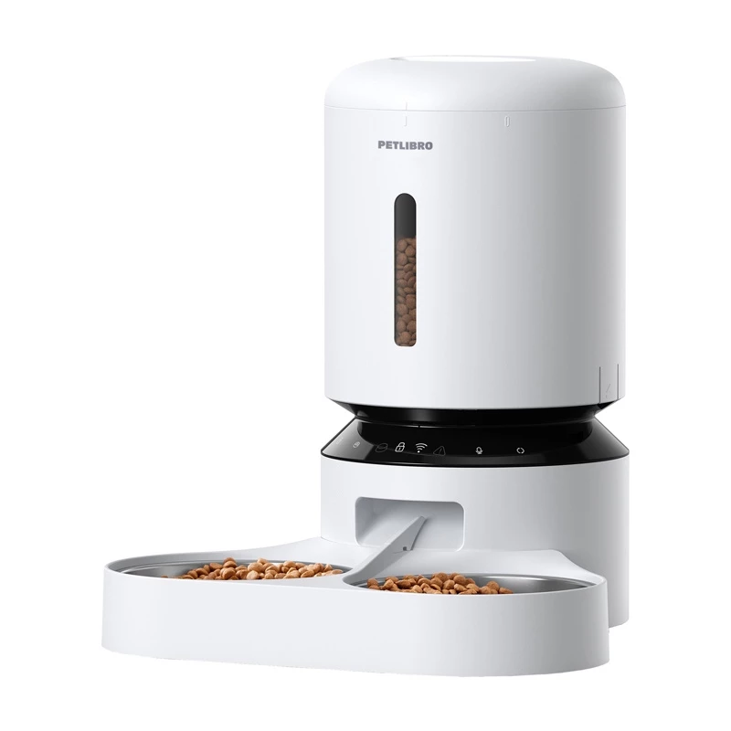 PETLIBRO Granary Dozownik Karmy z Podwójną Misą, WiFi, 5L, Biały