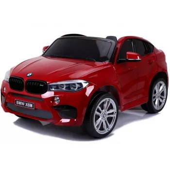 PETMEX Samochód na baterie Nowy BMW X6M SUV LED MP3 Lakierowany czerwony