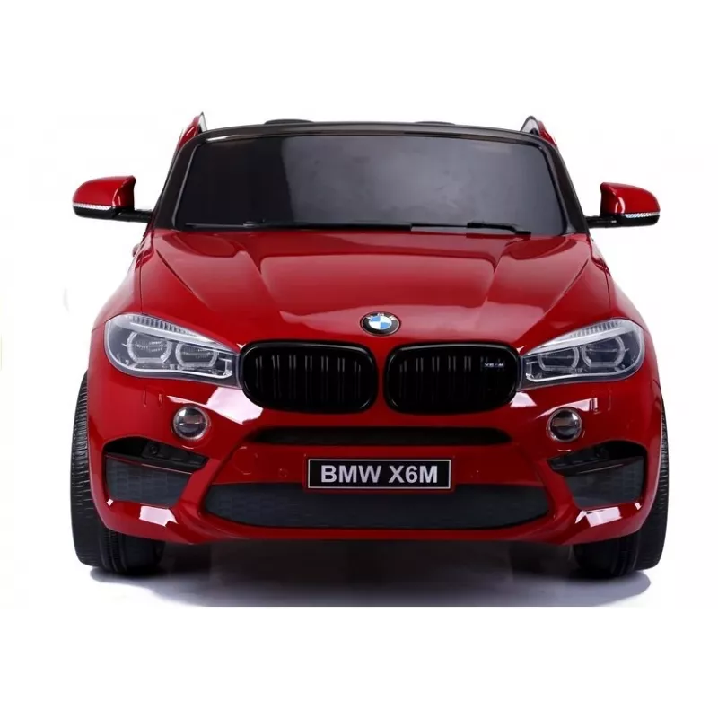 PETMEX Samochód na baterie Nowy BMW X6M SUV LED MP3 Lakierowany czerwony