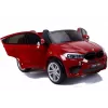 PETMEX Samochód na baterie Nowy BMW X6M SUV LED MP3 Lakierowany czerwony