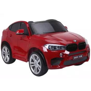 PETMEX Samochód na baterie Nowy BMW X6M SUV LED MP3 Lakierowany czerwony