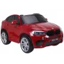 PETMEX Samochód na baterie Nowy BMW X6M SUV LED MP3 Lakierowany czerwony