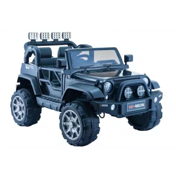 PETMEX Jeep HP012 na baterię dla dzieci z diodami LED i odtwarzaczem MP3, czarny