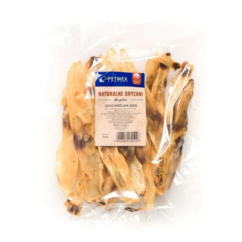 PETMEX Przekąska dla psa Ucho królika 200g