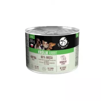 PETREPUBLIC Kawałki z królikiem w sosie mokra karma dla psów – 10 x 200g