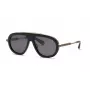 PHILIPP PLEIN MAN SPP151M570700 Okulary przeciwsłoneczne Czarna oprawka acetatowa Szare szkła 57mm