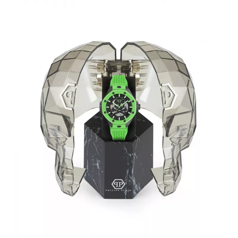 Zegarek automatyczny męski Philipp Plein PWPFA0624 46mm Stal nierdzewna Czarny Silikon