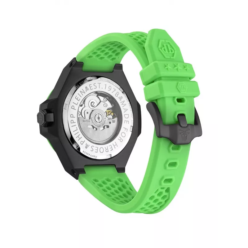 Zegarek automatyczny męski Philipp Plein PWPFA0624 46mm Stal nierdzewna Czarny Silikon