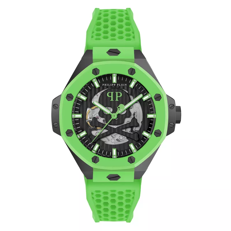 Zegarek automatyczny męski Philipp Plein PWPFA0624 46mm Stal nierdzewna Czarny Silikon