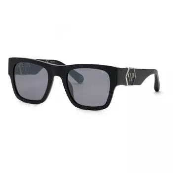 Okulary przeciwsłoneczne Philipp Plein męskie SPP042M54703X - czarna oprawka, szare soczewki, 54 mm