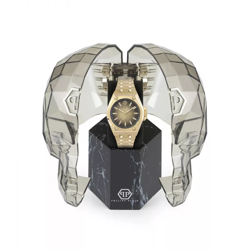 Zegarek męski Philipp Plein PWPMA0324 43mm czarny tarcza szkieletowa pasek silikonowy