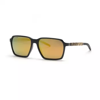Okulary przeciwsłoneczne męskie Philipp Plein Sport SSP012-59Z42P - czarna oprawka acetatowa, szare soczewki polaryzacyjne, 59/16/145 mm
