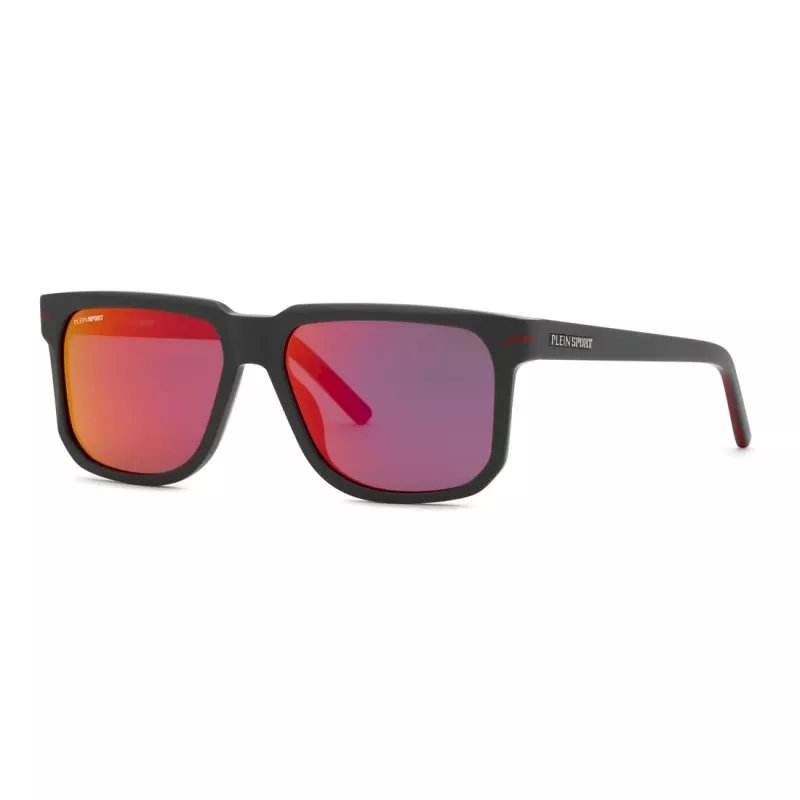 Okulary przeciwsłoneczne męskie Philipp Plein Sport SSP037-59L46P - czarna oprawka, soczewki gradientowe dymnoszare - 59/16/150 mm