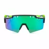 PHILIPP PLEIN SPORT SSP001-99U28V Okulary przeciwsłoneczne męskie - czarna oprawka, szare szkła, styl tarczy