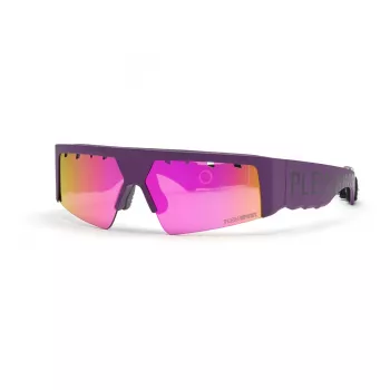Okulary przeciwsłoneczne Philipp Plein Sport SSP006-71GEAV dla mężczyzn, czarna oprawka, szare szkła, 71/12/130 mm