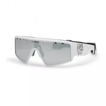 Okulary przeciwsłoneczne Philipp Plein Sport SSP007V995WWX dla mężczyzn - czarna oprawka, soczewki w kolorze smoke grey