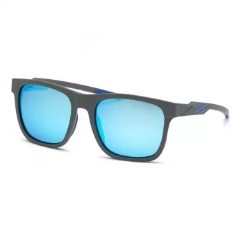 Okulary przeciwsłoneczne Philipp Plein Sport SSP010-56507P dla mężczyzn, polaryzacyjne - czarna oprawka, szare szkła 56mm