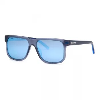 Okulary przeciwsłoneczne męskie Philipp Plein Sport SSP037-59UA1P - Błyszcząca czarna oprawka acetatowa, soczewki poliwęglanowe w kolorze dymnym, 59/16/150 mm