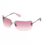Philipp Plein SPP027V950A39 Damskie okulary przeciwsłoneczne w kształcie kwadratu - czarna oprawka acetatowa, szare soczewki 95mm
