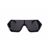 Okulary przeciwsłoneczne Philipp Plein SPP047-0Z21 dla mężczyzn, czarna oprawka, szare szkła, 99 mm