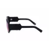PHILIPP PLEIN SPP093M-703V Męskie okulary przeciwsłoneczne pilot w kształcie kwadratu, czarna oprawka acetatowa, szare soczewki poliwęglanowe, ochrona UV400, 65/16/145 mm