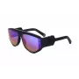 PHILIPP PLEIN SPP093M-703V Męskie okulary przeciwsłoneczne pilot w kształcie kwadratu, czarna oprawka acetatowa, szare soczewki poliwęglanowe, ochrona UV400, 65/16/145 mm