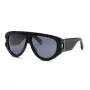 Okulary przeciwsłoneczne męskie Philipp Plein SPP127M60700G - czarna oprawka acetatowa, ciemnoszare soczewki, 60/13/145 mm