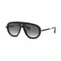 Okulary przeciwsłoneczne męskie PHILIPP PLEIN SPP151V57700Y - czarna oprawka acetatowa, szare soczewki poliwęglanowe, 57 mm