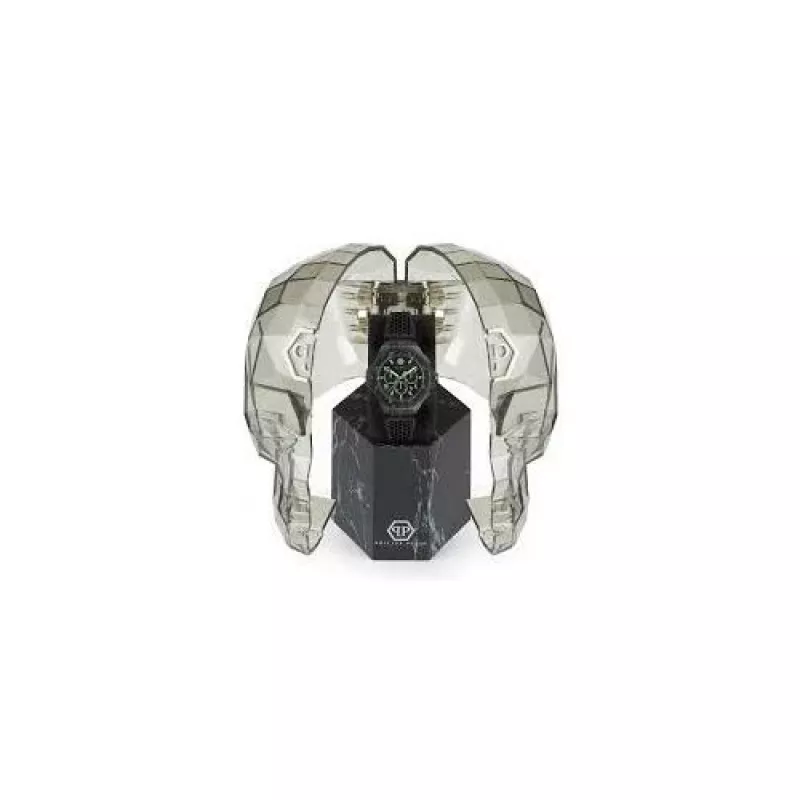 Philipp Plein The $keleton Męski Zegarek Automatyczny PWPRA0624 46mm Stal Szlachetna Czarny Silikon