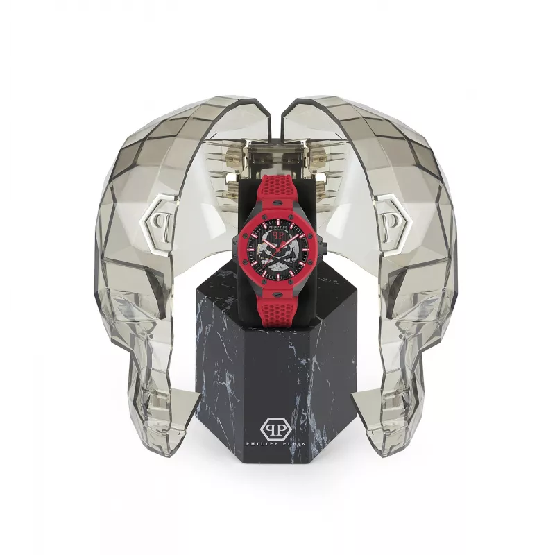 Zegarek męski Philipp Plein The $kull King PWPFA0524 44 mm Czarny silikon