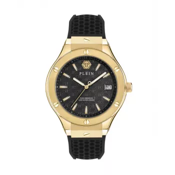 Philipp Plein The $kull Męski Zegarek Kwarcowy 44mm Koperta ze Stali Nierdzewnej Czarny Pasek Silikonowy PWUFA0225