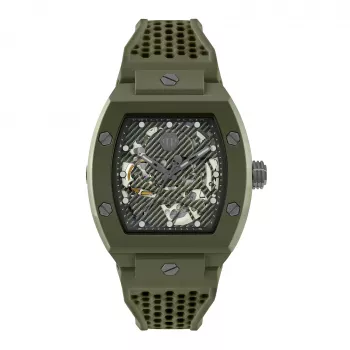Zegarek męski Philipp Plein The $kull PWVBA0223 44mm Stal szlachetna Kwarcowy Czarna tarcza Pasek silikonowy