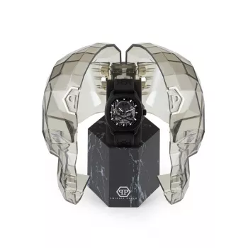 Zegarek męski Philipp Plein The Skeleton Automatic PWRAA0923 42mm Czarny Silikon