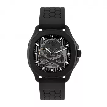 Zegarek męski Philipp Plein The Skeleton Automatic PWRAA0923 42mm Czarny Silikon