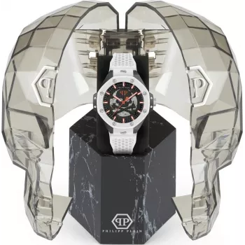Philipp Plein The Skeleton Męski Zegarek Automatyczny PWPFA0724 46mm Czarny Silikon