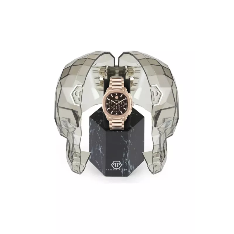 Philipp Plein The Skeleton Męski Zegarek Kwarcowy PWSAA0623 44mm Czarny Pasek Silikonowy
