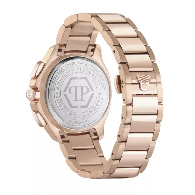 Philipp Plein The Skeleton Męski Zegarek Kwarcowy PWSAA0623 44mm Czarny Pasek Silikonowy