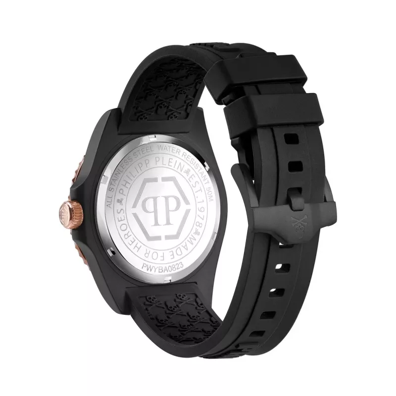 Zegarek męski Philipp Plein The Skeleton PWYBA0823 44mm czarny silikon