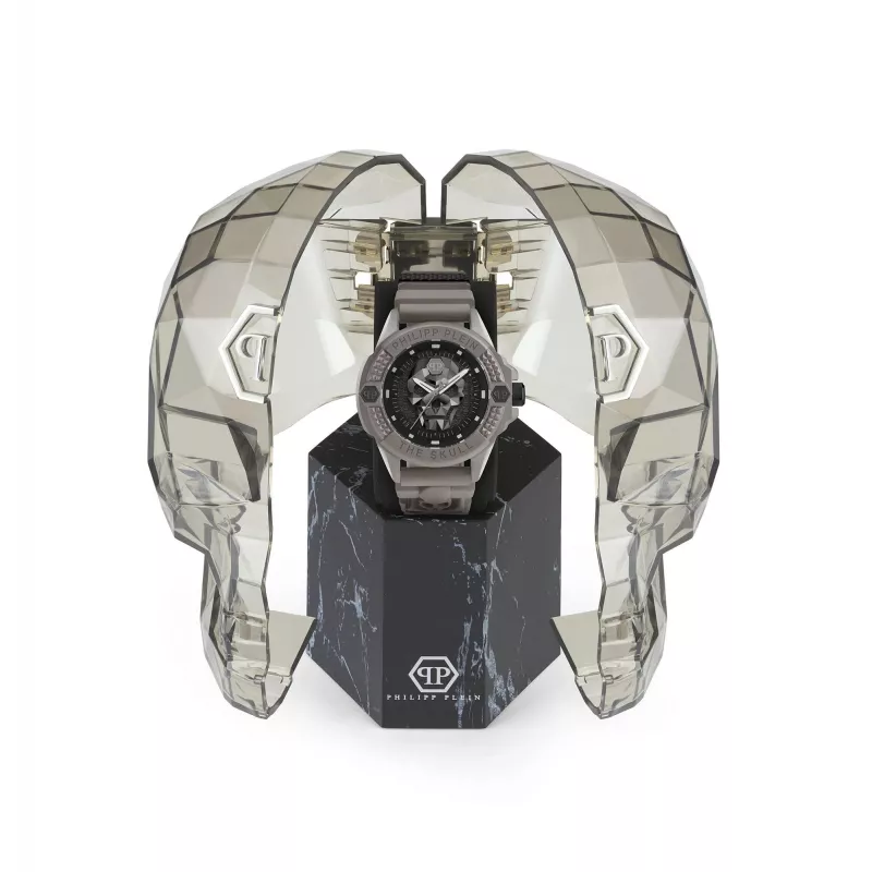 Zegarek męski Philipp Plein The Skeleton PWUBA0323 44mm Black IP Stal nierdzewna Silikon