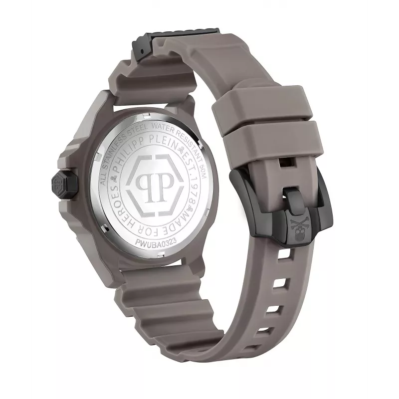 Zegarek męski Philipp Plein The Skeleton PWUBA0323 44mm Black IP Stal nierdzewna Silikon
