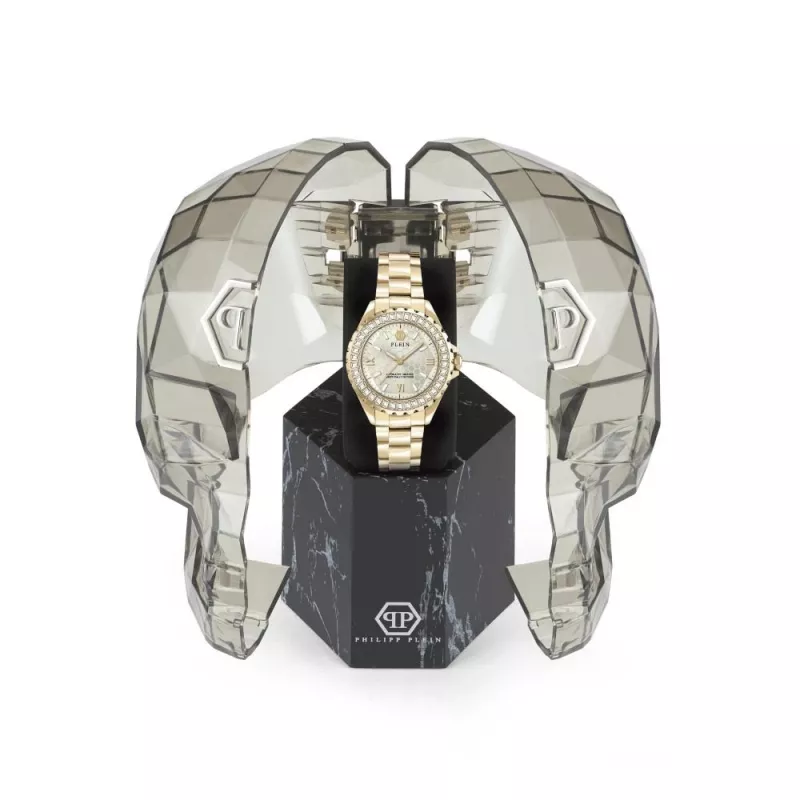 Zegarek damski Philipp Plein PWPOA0624 The G.O.A.T. Kwarcowy Analogowy 38 mm Różowe Złoto
