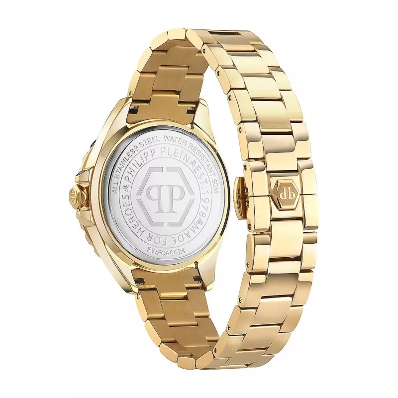 Zegarek damski Philipp Plein PWPOA0624 The G.O.A.T. Kwarcowy Analogowy 38 mm Różowe Złoto