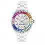 Zegarek Philipp Plein PWPPA0124 The Skeleton Quartz dla kobiet 38mm Koperta ze stali szlachetnej w kolorze różowego złota PVD Czarny pasek silikonowy