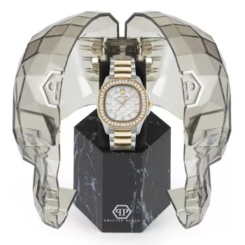 Zegarek automatyczny Philipp Plein PWTAA0523 z szkieletowym cyferblatem 38mm, stal szlachetna w kolorze różowego złota i czarny silikon