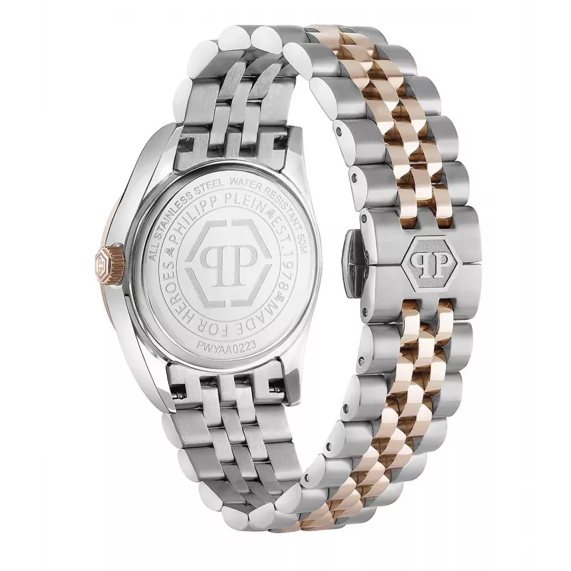 Zegarek damski Philipp Plein PWYAA0223 The $kull Quartz Analog 34mm Czarny Pasek Silikonowy
