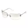 Okulary przeciwsłoneczne Philipp Plein damskie SPP027V95579X - Oversized czarna oprawka, szare soczewki, ochrona UV400