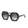 Okulary przeciwsłoneczne damskie PHILIPP PLEIN SPP039M530869 - czarna oprawka, szare szkła, 53 mm