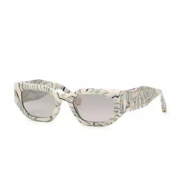 Okulary przeciwsłoneczne Philipp Plein damskie SPP066M5109YL - oprawka czarno-złota, szare soczewki, 51/21/135 mm